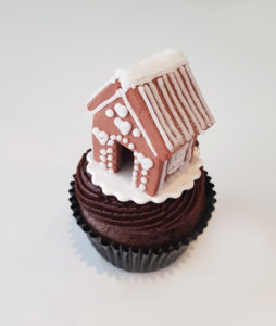 Festive gingerbread cupcake