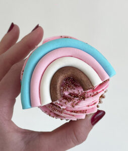 Rosey Rainbow Cupcake