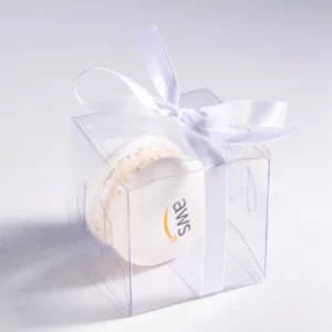 Individually packaged macarons created by OhMyCake.