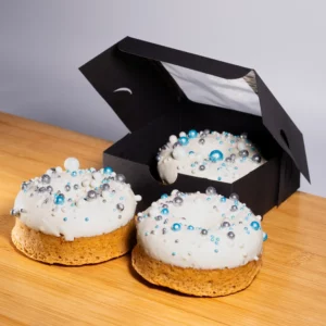 Individually packaged donuts created by OhMyCake.